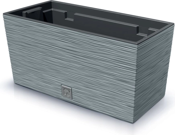 Plastowa doniczka podłużna Furu Case 39,5 cm – betonowa szarość