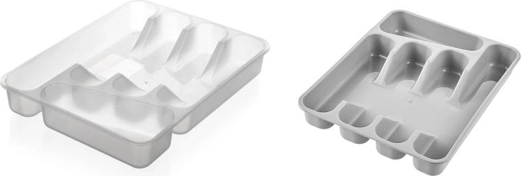 Organizer na sztućce z plastiku 33,5 × 26,5 × 5 cm, mix kolorów