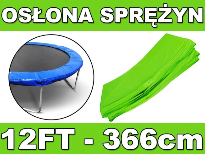 Ochranny kołnierz na sprężyny SKYRAMIZ do trampoliny ogrodowej 366 cm (12 ft) – zielony