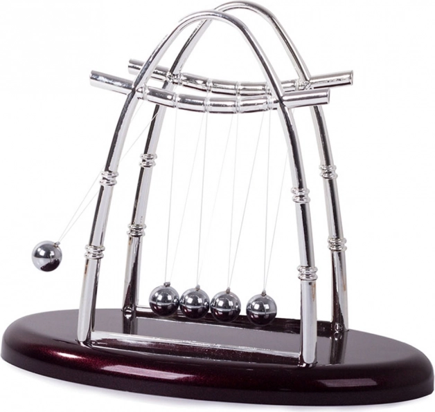 Wahadło Newtona XL – biurkowa dekoracja antystresowa (5 kulek)