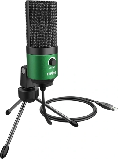 Kondensatorowy mikrofon USB Fifine K669BG zielony