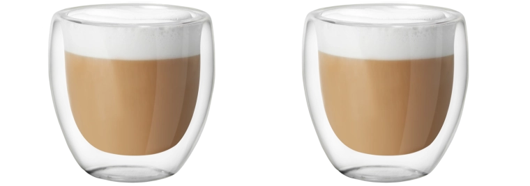Zestaw 2 szklanek termicznych z podwójną ścianką 250 ml