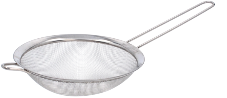 Metalowe kuchenne sitko z rączką 18 cm