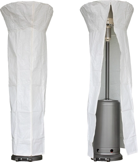 Ochronny pokrowiec PE na ogrodowe ogrzewacze z okrągłym daszkiem, biały