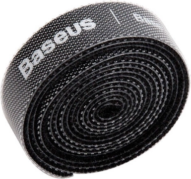 Baseus czarna taśma na rzepy 1m