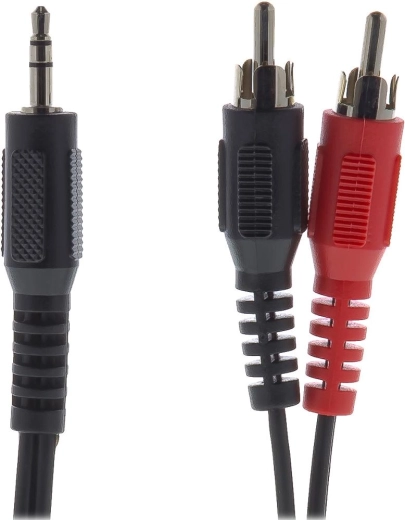 Kabel audio Sencor 3,5 mm jack na 2× RCA, 2 m