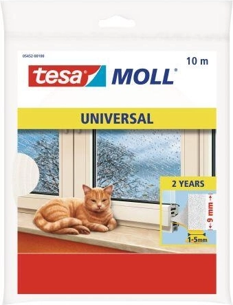 Uszczelka okienna z pianki 9 × 6 mm, biała, 10 m