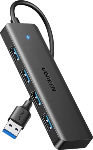 UGREEN hub USB-A 4w1 (1× USB-A na 4× USB-A), czarny