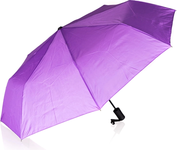 Składany fioletowy parasol 52 cm z automatycznym otwieraniem