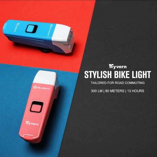 Przednie światło rowerowe OLIGHT Wyvern Blue, 300 lm, USB‑C