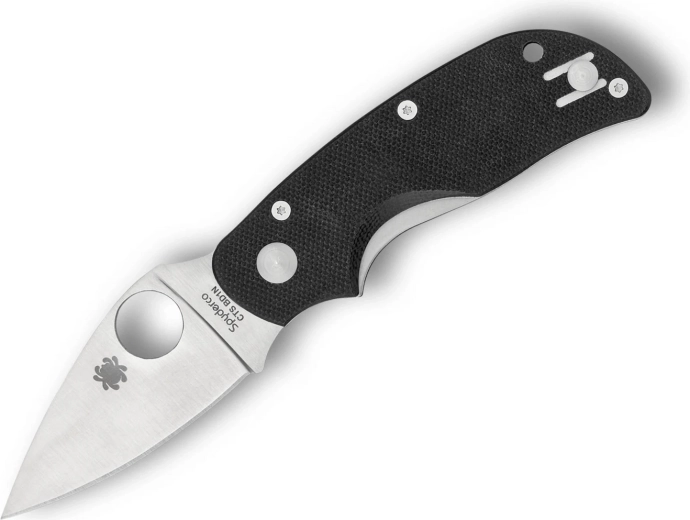 Nóż składany Spyderco Cat 6,4 cm, satyna, czarny, G-10