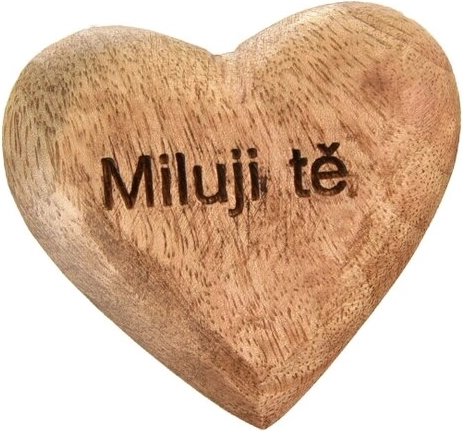 Dekoracyjne serce mango „Kocham Cię”