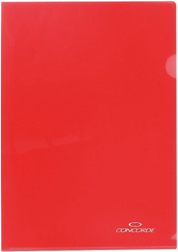 Koszulka na dokumenty A4 w kształcie „L” z wycięciem, 180 µm, czerwona, 10 szt.