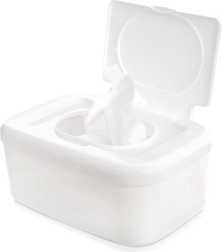 Biały pojemnik na wilgotne chusteczki