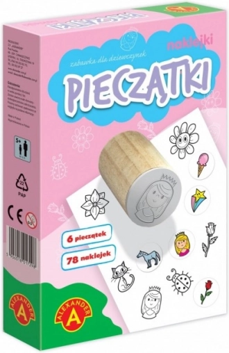 Małe pieczątki i naklejki dla dziewczynek