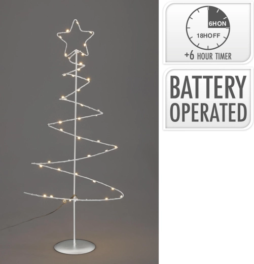 Dekoracyjne oświetlenie LED w kształcie drzewa, białe, 53 cm