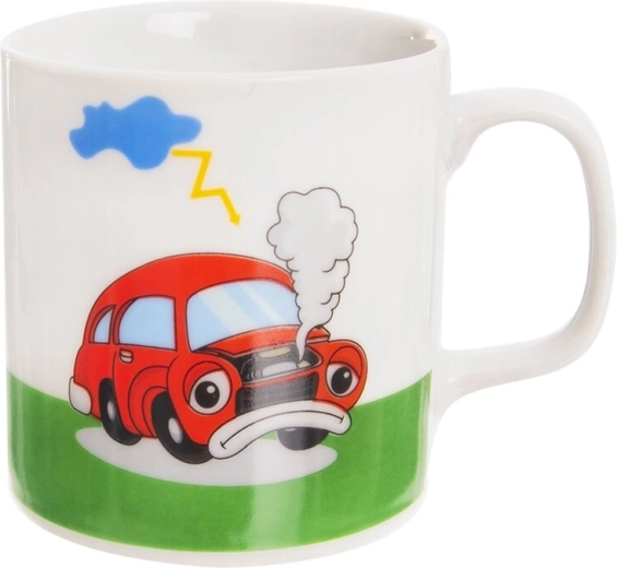 Dziecięcy porcelanowy kubek z motywem auta 225 ml