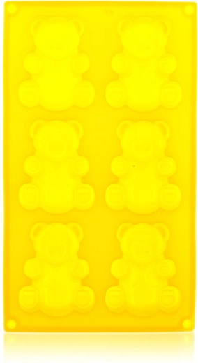 Silikonowa forma na misie 6 szt. żółta