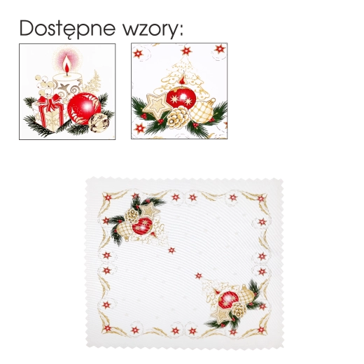 Świąteczna serweta dekoracyjna Boże Narodzenie 46 × 46 cm - 1 szt.