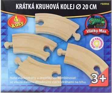 Vláčky Max krótkie zakrzywione tory – 4 szt.