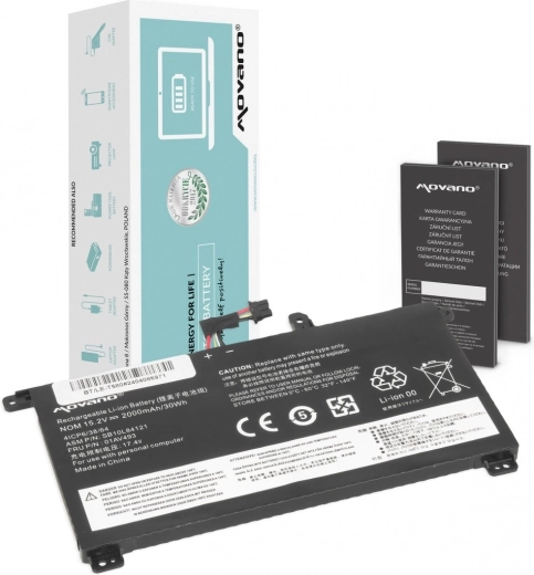 Bateria Movano do Lenovo ThinkPad T570/T580/P51s 2000 mAh 30 Wh