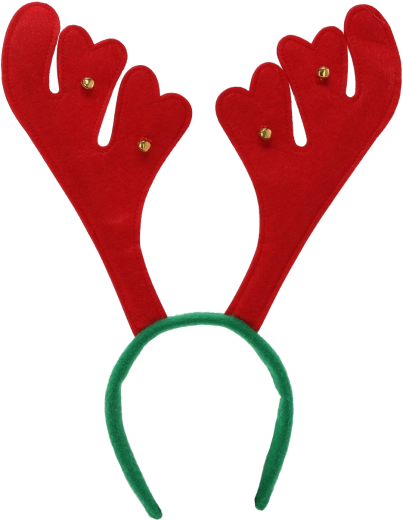 Opaska z rogami renifera czerwone 31 × 35 cm