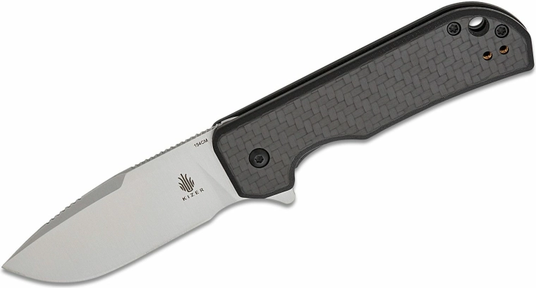 Kizer Nice Guy nóż kieszonkowy 6,1 cm, satyna, włókno węglowe