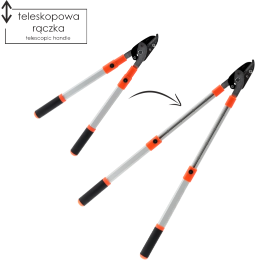 Teleskopowe nożyce ogrodowe 64–98 cm