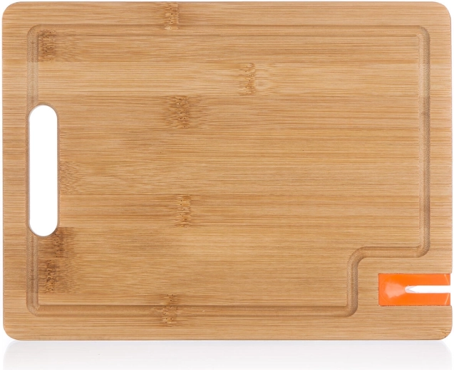 Bambusowa deska do krojenia z ostrzałką BRILLANTE 28 × 21 cm