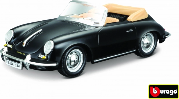 Bburago Porsche 356 B Cabriolet czarny 1:24