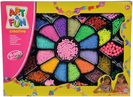 Zestaw upominkowy koralików A&F, 10 000 sztuk z akcesoriami