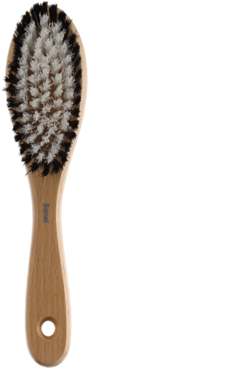 Szczotka do ubrań z ergonomiczną rączką z drewna bukowego