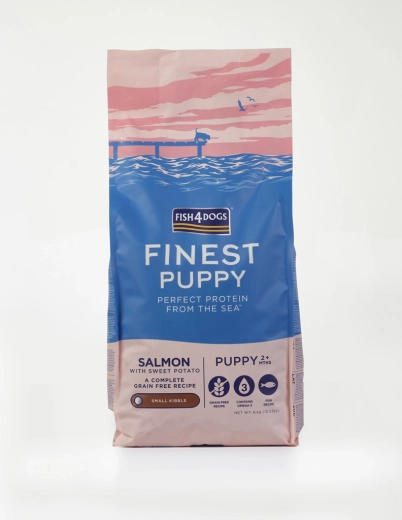 Fish4Dogs Finest małe granule dla szczeniąt z łososiem i batatami 6 kg