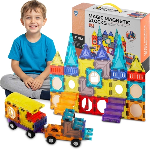 Magnetyczny zestaw konstrukcyjny Ricokids 71 elementów