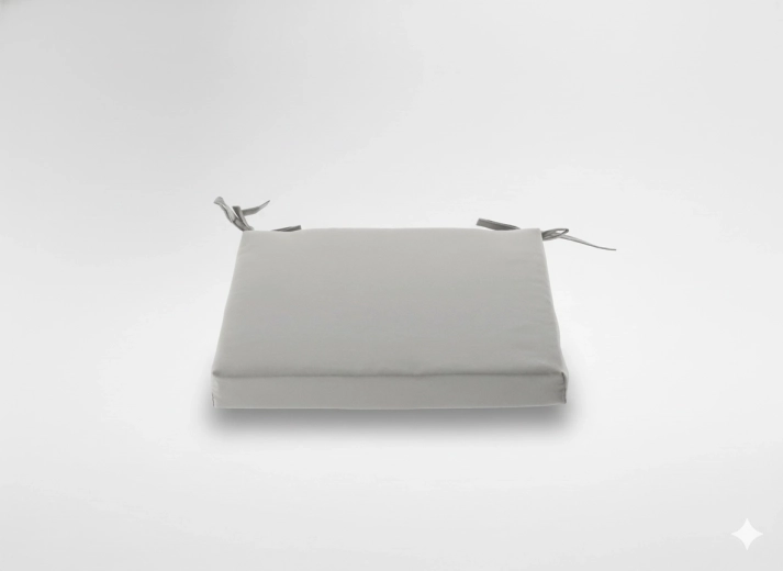 Poduszka na krzesło 40 × 40 × 5 cm, jasnoszara