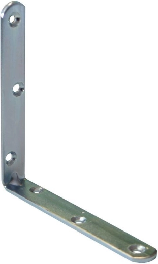 Kątownik z przetłoczeniem, ocynkowany, biały, 120 × 18 × 3 mm (10 szt.)