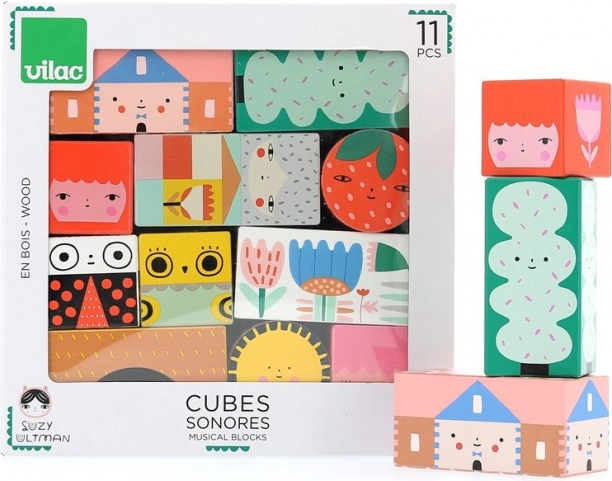 Vilac drewniane dźwiękowe kostki