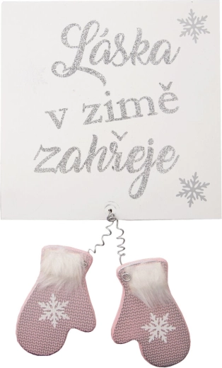 Drewniana świąteczna tabliczka „Miłość” biała 20 × 30 cm