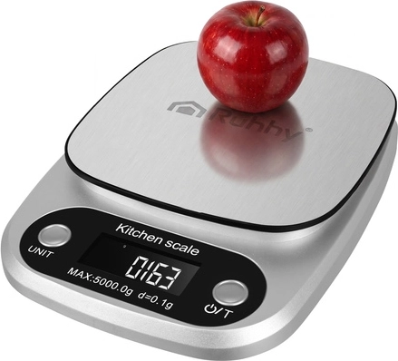 Ruhhy cyfrowa waga kuchenna 5 kg (0,1 g) ze stali nierdzewnej