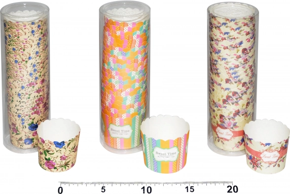 Sztywne kolorowe papilotki cukiernicze 5 cm, 25 szt.