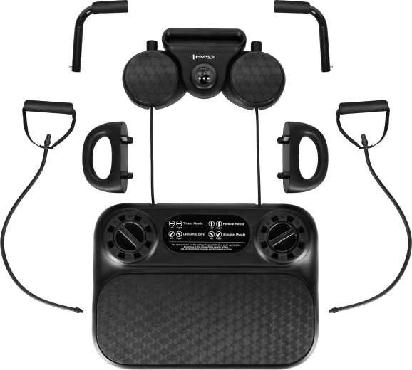Wielofunkcyjna deska treningowa do pompek i brzucha z ekspanderami HMS DBP01