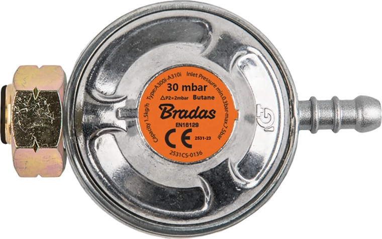 Reduktor ciśnienia do propan-butanu 30 mbar, 1,5 kg/h