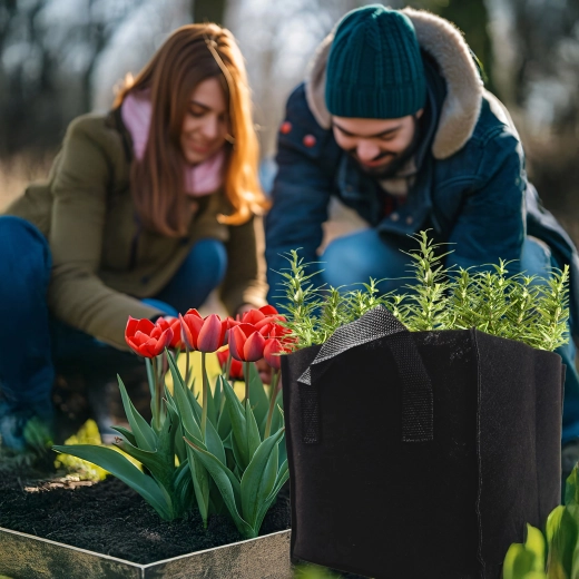 Tekstylny worek uprawowy z uchwytami 11,5 l