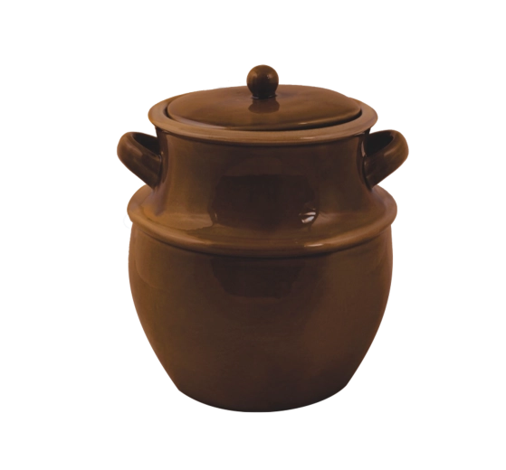 Ceramiczne naczynie fermentacyjne z pokrywką 4 l