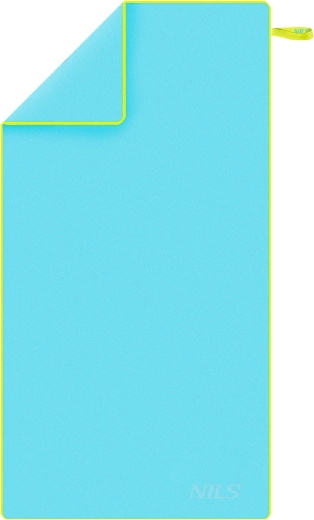 Mikrofibrowy szybkoschnący ręcznik NILS Camp niebiesko‑zielony