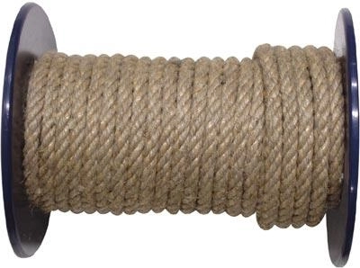 Naturalna lina skręcana 8 mm z wzmocnieniem polipropylenowym, 100 m