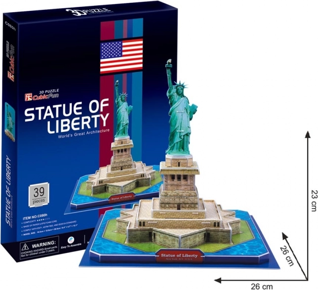 CubicFun 3D puzzle Statua Wolności 39 elementów