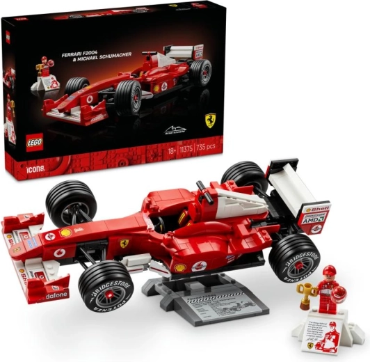 Lego Icons Ferrari F2004 i minifigurka Michaela Schumachera
