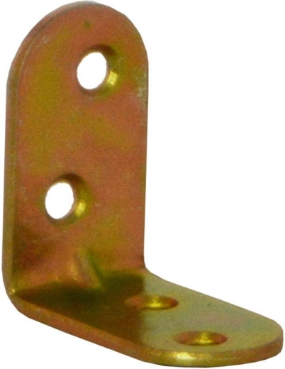 Kątownik z przetłoczeniem 30 × 18 × 2 mm, żółty ocynk