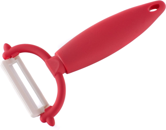 Ceramiczna obieraczka w kształcie Y z ostrzem 4 cm, różowa